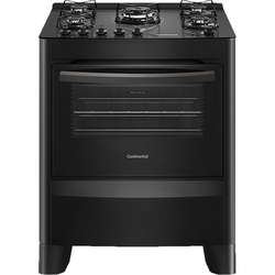 Fogão de Piso Continental FC5VP 5 Bocas Automático Preto com Mesa de Vidro Temperado - Bivolt Menor preço em Fogão de Piso Continental FC5VP 5 Bocas Automático Preto com Mesa de Vidro Temperado - Bivolt