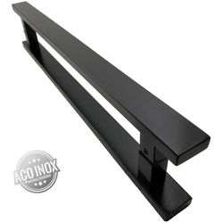 Puxador para Porta Pivotante Madeira e Vidro inox Preto é boa?