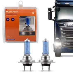 Kit de Lâmpadas Linha Pesada H7 24V 70W 5000K Super Branca - Multilaser é boa?