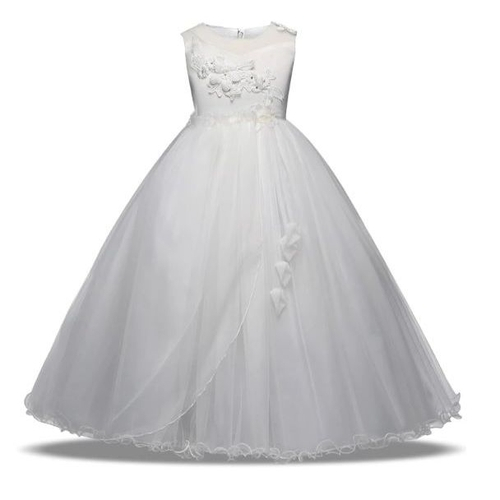 vestido infanto juvenil branco