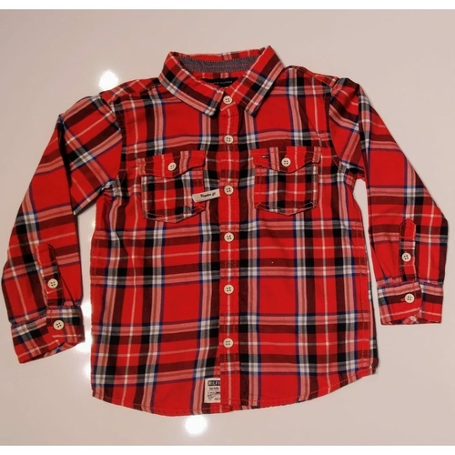 camisa xadrez tommy hilfiger infantil