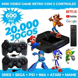 Vídeogame com 123 Jogos na memória 2 Controles Mega Games em Promoção na  Americanas