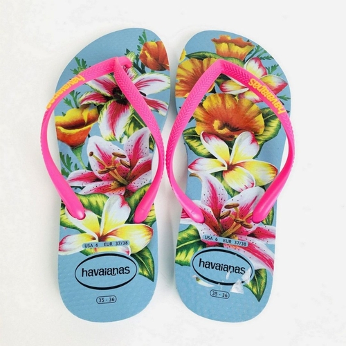 chinelo havaianas slim floral