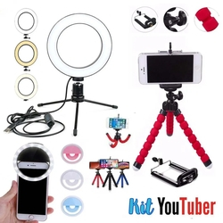 Kit Youtuber 13 Iluminador Ring Light Mini Tripé Luz Selfie é boa?