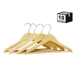 Kit 10 Cabide de Madeira Marfim com Verniz Infantil é boa?