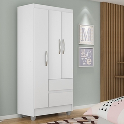 Guarda Roupa Solteiro Lohaine 3 Pts Branco - Moveis Arapongas é boa?