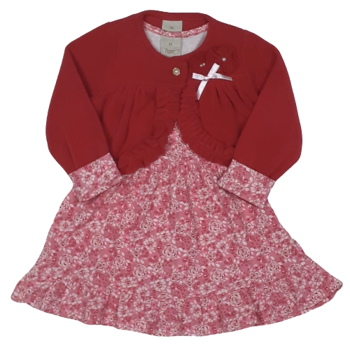 vestido bebe com bolero