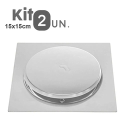 Kit 2 Ralos Click Inteligente 15x15 Aço Inox Pop Up Banheiro Lavabo Casa é boa?