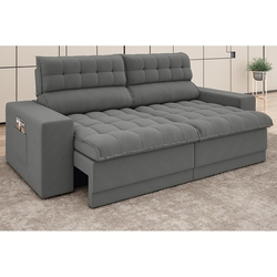 Sofá Omega Retrátil e Reclinável Velosuede Grafite 2,30m (L) é boa?