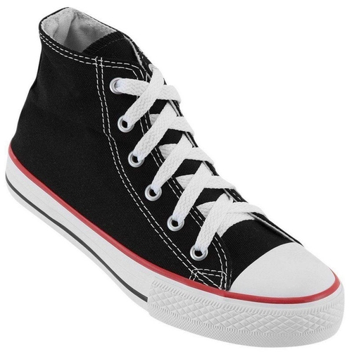 all star preto couro cano medio