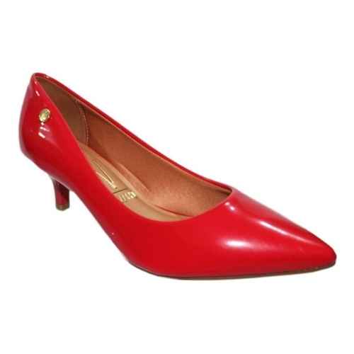 scarpin vizzano vermelho verniz cintilante