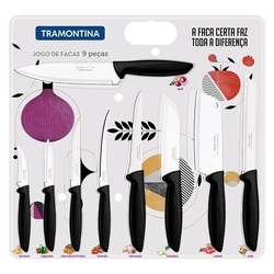 Jogo Facas Inox 9 Peças Plenus Pre - Tramontina é ruim? Jogo Facas Inox 9 Peças Plenus Pre - Tramontina é boa?
