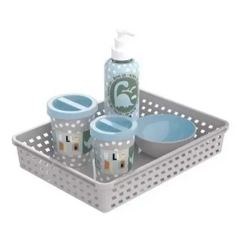 Kit Higiene P O Bebe 05 Pcs C Bandeja Decorada Plasutil No Shoptime Kit Higiene P O Bebe 05 Pcs C Bandeja Decorada Plasutil No Shoptime