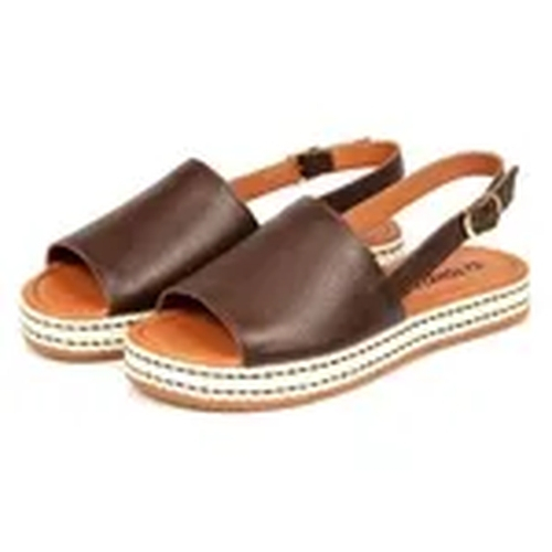 sandalias femininas em couro