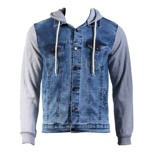 casaco jeans com moletom
