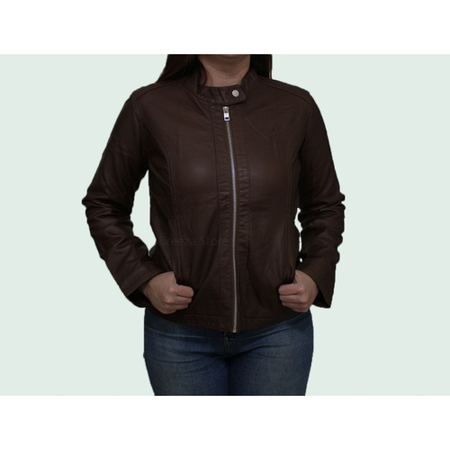 casacos de couro feminino