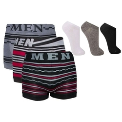 Kit 3 Cuecas Boxer Microfibra MEN Adulto + 3 Pares Meias Sport Cano Curto M4 é boa?