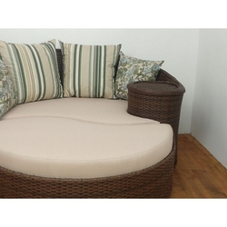 Cama redonda, chaise orbit folha em fibra sintética, área externa Menor preço em Cama redonda, chaise orbit folha em fibra sintética, área externa