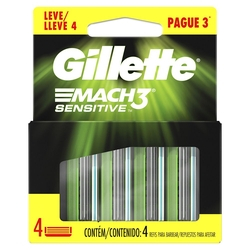 Carga para Aparelho de Barbear Gillette Mach3 Sensitive Leve 4 Pague 3 é boa?