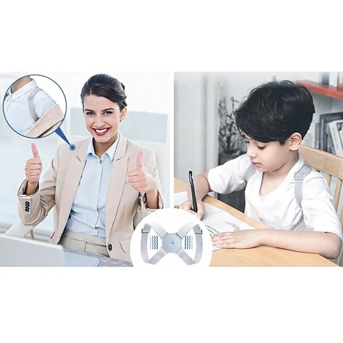 Foto 8 - Corretor Postural Inteligente Vibratorio Sensor Ajustavel Coluna Postura Cinta Alinhamento Adulto Criança Costas