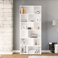 estante Livreiro Xangai com 12 Nichos Branco Menor preço em estante Livreiro Xangai com 12 Nichos Branco