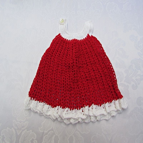 vestido de croche de babado infantil