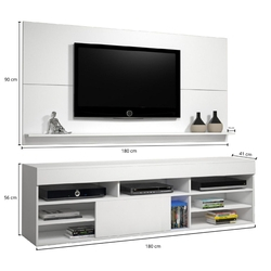 Rack com Painel para TV até 55 Polegadas Twin Siena Móveis Branco é boa?