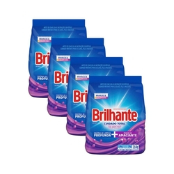 Kit 4 Lava-Roupas em Pó Brilhante Roupas Brancas e Coloridas Cuidado Total 1,6kg é boa?
