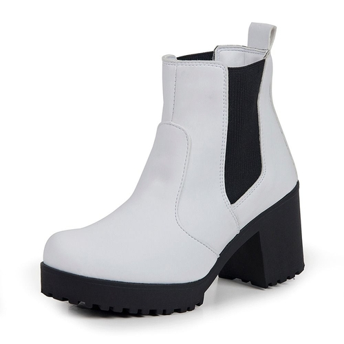 bota branca salto grosso