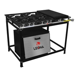Fogão Industrial 4 Bocas 30x30 Perfil 7 Baixa Pressão Chapa Bifeteira e Forno Tampa Inox é boa?