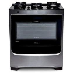 Fogão Consul 5 bocas cor inox com mesa de vidro e trempe de ferro fundido - CFS5VAR é boa?