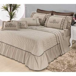 Kit Cobre Leito Mosaico Casal Queen 5 Peças Bordado Caqui é boa?
