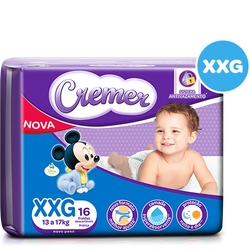 Menor preço em Fralda Cremer Prática Xxg 15 A 22kg Com 16 Unidades