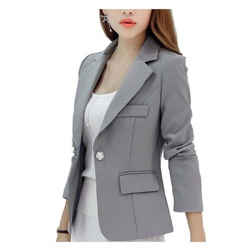 Novas De Mangas Compridas Mulheres Slim Blazers E Jaquetas Pequeno Mulheres Terno Versao Coreana Cinza Azul Vermelho Vinho Azul Marinho Ladies Blazer No Shoptime