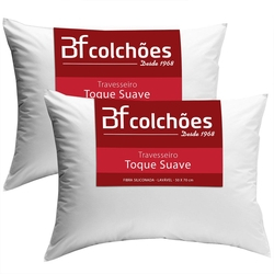 Kit 2 Travesseiros 50x70cm Antialérgico Lavável Fibra Siliconada Macio BF Colchões é boa?