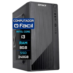 Computador Fácil Intel Core i3 8GB SSD 240GB Menor preço em Computador Fácil Intel Core i3 8GB SSD 240GB