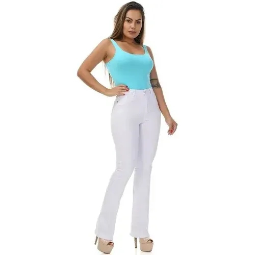 calça sawary branca flare