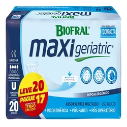 Absorvente Geriátrico Biofral Maxi Geriatric Leve mais por menos 20Unidades Menor preço em Absorvente Geriátrico Biofral Maxi Geriatric Leve mais por menos 20Unidades