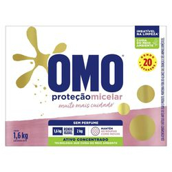 Sabão em Pó Omo Micelar sem Perfume 1,6kg Menor preço em Sabão em Pó Omo Micelar sem Perfume 1,6kg