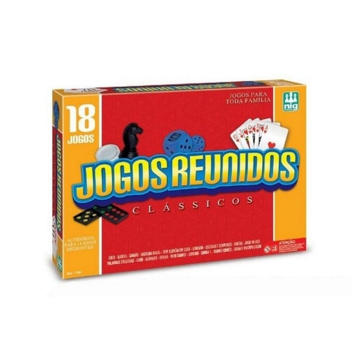 Kit 18 Jogos De Tabuleiro Clássicos NIG Brinquedos No Shoptime