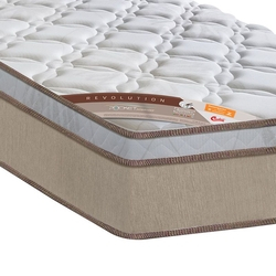 Colchão Solteiro Pillow Top Revolution Bonnel One Face INMETRO 007462/2016 - Castor - Palha / Marrom Menor preço em Colchão Solteiro Pillow Top Revolution Bonnel One Face INMETRO 007462/2016 - Castor - Palha / Marrom