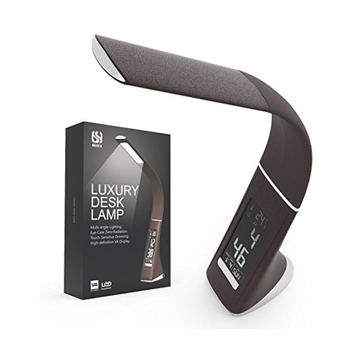 Luminária de Mesa com Relógio Despertador Led Soft Eye Protection YZU2 Marrom é boa?