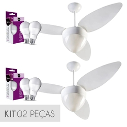Kit Ventilador de Teto Ventisol Aires com 02 Lâmpadas Led Inclusas, CV3, Branco - 127V - 02 Unidades é boa?