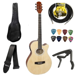 Kit Violão Giannini GSF1 Natural Mini Jumbo Aço + Capa + Alça + Cabo + Capotraste e Palhetas é boa?