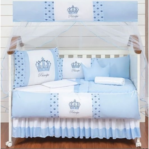 Kit de berço masculino azul claro Clearance