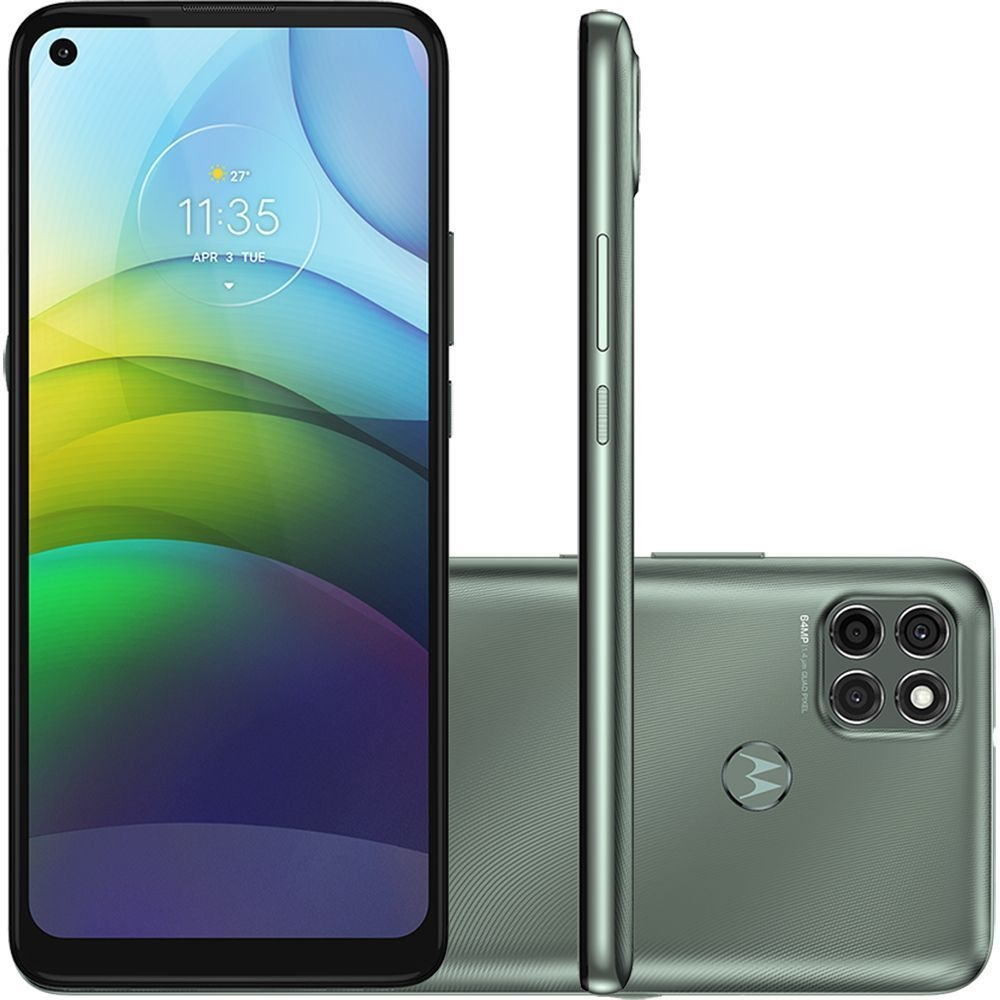 Smartphone Motorola G9 Power 128GB 4G Wi-Fi Tela 6.8'' Dual Chip 4GB RAM Câmera Tripla + Selfie 16MP - Verde Pacífico