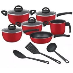 Conjunto de Panelas Antiaderente Vermelho 9 peças com Tampa de Vidro e Utensílios TROFA é boa?