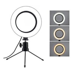 Ring Light De Mesa Iluminador De Led Tripé 6 Polegadas 16cm é boa?