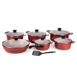 Conjunto 6 Panelas Forno Fogão Premium Revestidas em Cerâmica Antiaderente e Alum. Fundido Vermelha é boa?