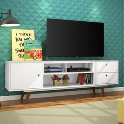 Rack para TV até 47 Polegadas 1 Porta 2 Gavetas Retrô 80 Olivar Branco é boa?